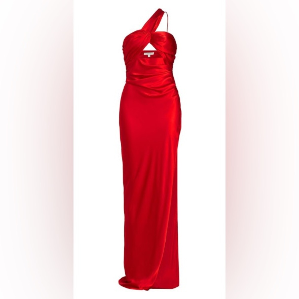 $1242 The Sei Women's Silk One-Shoulder Cut-Out Gown size 8
